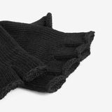 Barbour Fingerless Knitted Gloves in Black