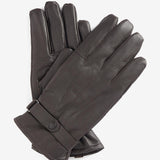Barbour Mens Burnish Leather Gloves in Black