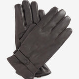 Barbour Mens  Burnish Leather Gloves in Brown