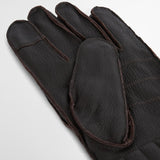 Barbour Mens Leather Utility Gloves in Brown