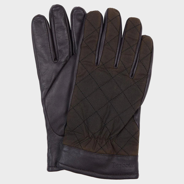 Barbour Dalegarth Gloves in Olive/Brown