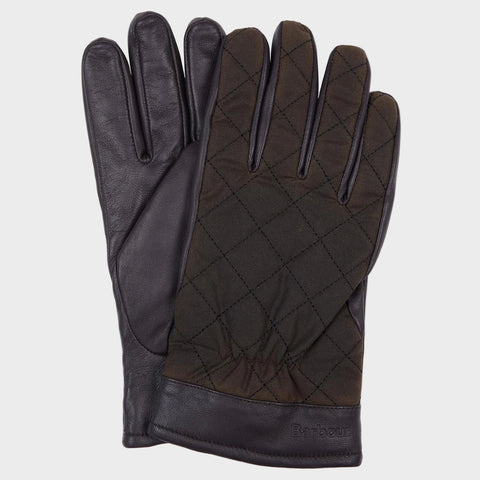 Barbour Dalegarth Gloves in Olive/Brown