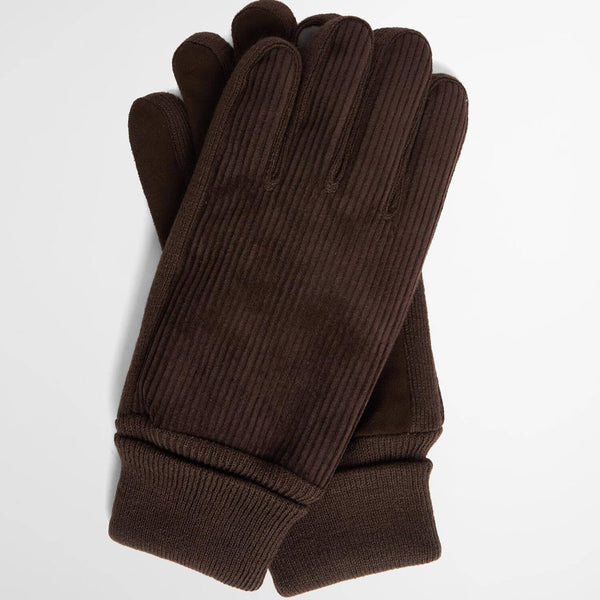 Barbour Men's Magnus Cord Gloves in Brown