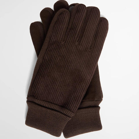 Barbour Men's Magnus Cord Gloves in Brown