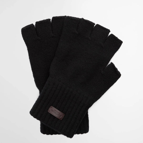 Barbour Men's Heath Fingerless Gloves in Black