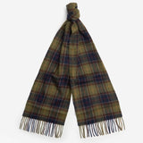Barbour Tartan Scarf & Glove Gift Set in Olive