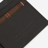 Barbour Leather Wallet & Card Holder Gift Set in Black/Classic Tartan