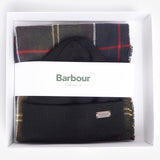 Barbour Swinton Beanie & Galingale Scarf Gift Set in Classic Tartan
