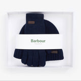 Barbour Men's Carlton Beanie and Glove Set in Navy