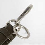 Barbour Brunton Leather Wallet & Keychain Gift Set in Dark Olive