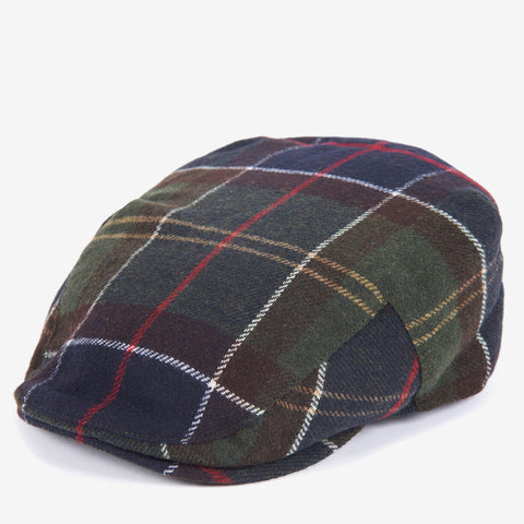 Barbour Men's Gallingale Flat Cap in Classic Tartan