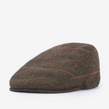 Barbour Men's Cheviot Flat Cap in Olive Herringbone