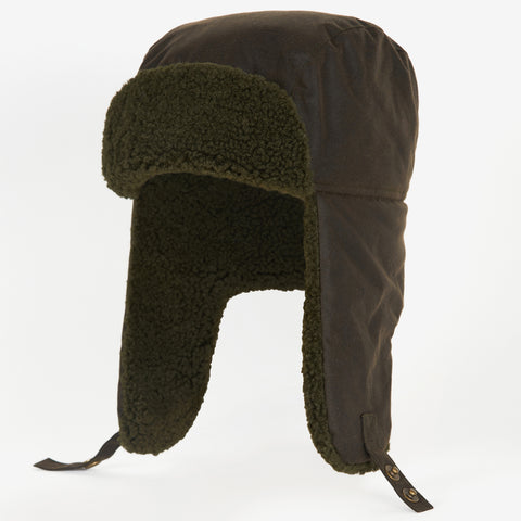Barbour Men's Morar Wax Trapper Hat in Olive