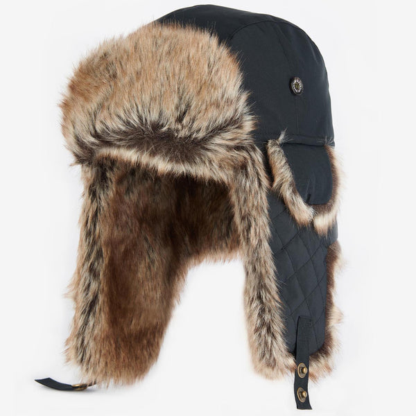 Barbour Men's Cleadon Trapper Hat in Black