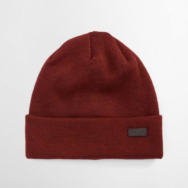 Barbour Men's Healey Beanie Hat in Fired Brick