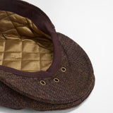 Barbour Men's Deveron Tweed Flat Cap in Coffee