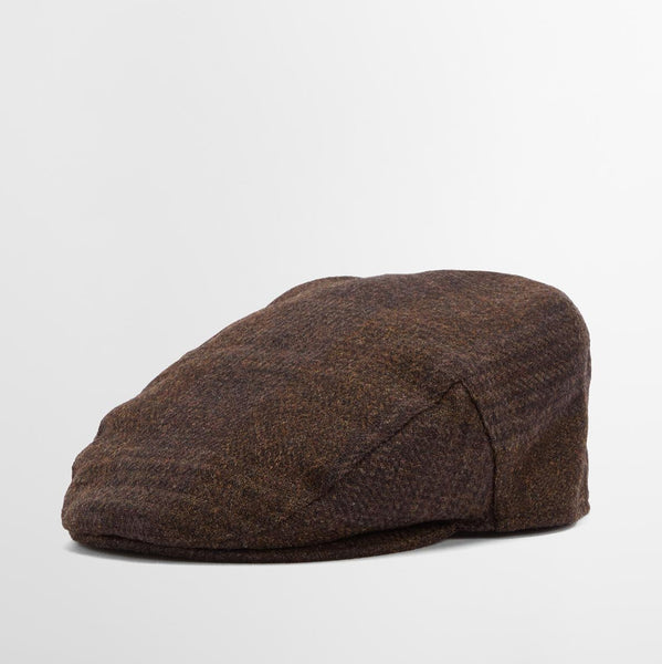 Barbour Men's Deveron Tweed Flat Cap in Coffee