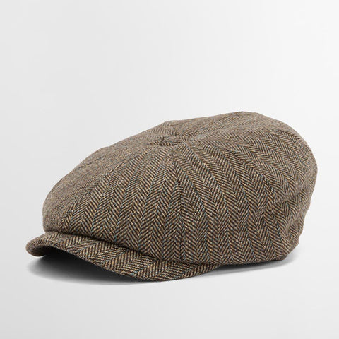 Barbour Men's Fyne Baker Boy Cap in Brown