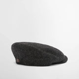 Barbour Men's Tweed Fyne Baker Boy Cap in Charcoal Grey