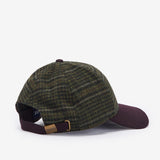 Barbour Men's Clyde Sports Cap in Brown/Olive Plaid