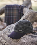 Barbour Men's Clyde Sports Cap in Brown/Olive Plaid