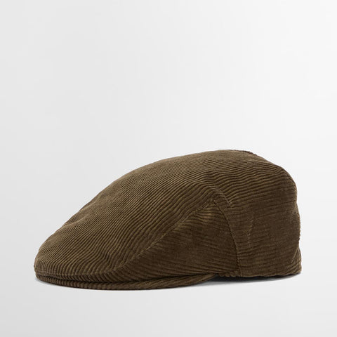Barbour Men's Westdale Cord Flat Cap in Olive