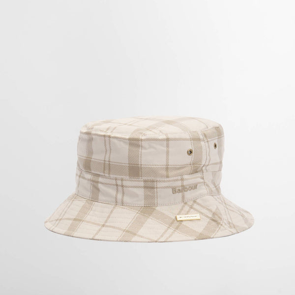 Barbour Men's Transport Bucket Hat in Mist Printed Tartan