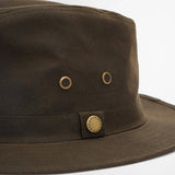 Barbour Men's Cryton Waxed Safari Hat in Olive