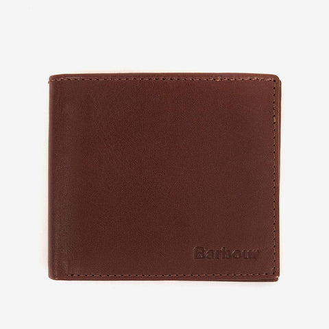 Barbour Colwell Leather Wallet/Billfold in Brown/Classic Tartan