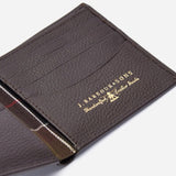 Barbour Amble Leather Billforld Wallet in Dark Brown