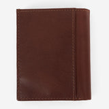 Barbour - Men's Colwell Small Leather Billfold Wallet in Brown/Classic Tartan