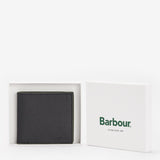 Barbour Grain Leather Bill Wallet in Black