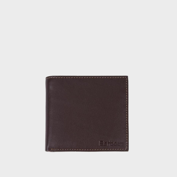 Barbour Elvington Billfold Coin Wallet in Brown/Classic Tartan