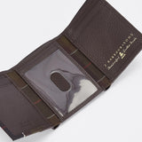 Barbour Torridon Leather Bi Fold Wallet in Chocolate Brown