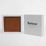 Barbour Men's Beauly Leather Billfold Wallet in Caramel