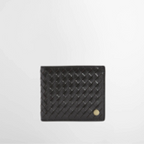 Barbour Farne Woven Leather Wallet in Black