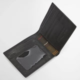 Barbour Farne Woven Leather Wallet in Black