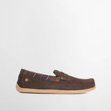Barbour Men's Albert Slipper in Brown Suede