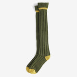 Barbour Men's Contrast Gun Stockings in Olive/Gold