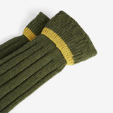 Barbour Men's Contrast Gun Stockings in Olive/Gold