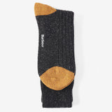 Barbour Men's Houghton Sock in Charcoal/Ochre