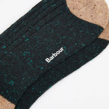 Barbour Men's Houghton Socks in Evergreen/Sandstone