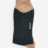 Barbour Men's Houghton Socks in Evergreen/Sandstone