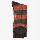 Barbour Men's Houghton Stripe Socks in Burnt Orange