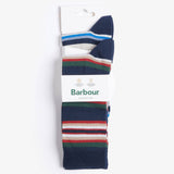 Barbour Men's Summer Stripe Socks 2 Pack in Navy Mix