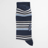 Barbour Men's Summer Stripe Socks 2 Pack in Pink/Navy Stripe