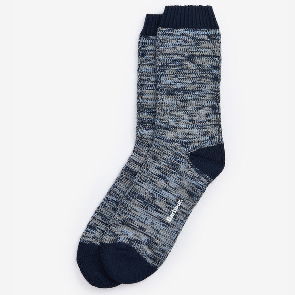 Barbour Men's Bedrock Boot Sock in Navy Mix