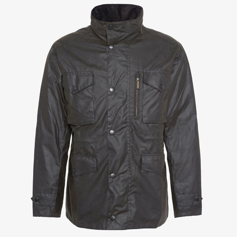 Barbour Men's Wax Sapper Jacket in Olive Green