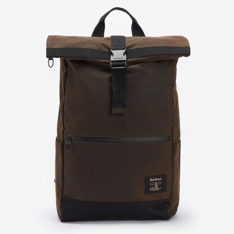 Barbour Field Wax Backpack in Olive/Black