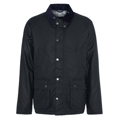 Barbour Men's Ambleside Wax Jacket in Navy/Blue Granite Tartan